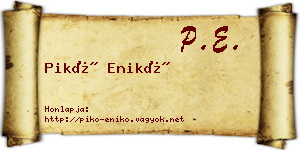 Pikó Enikő névjegykártya