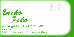 eniko piko business card